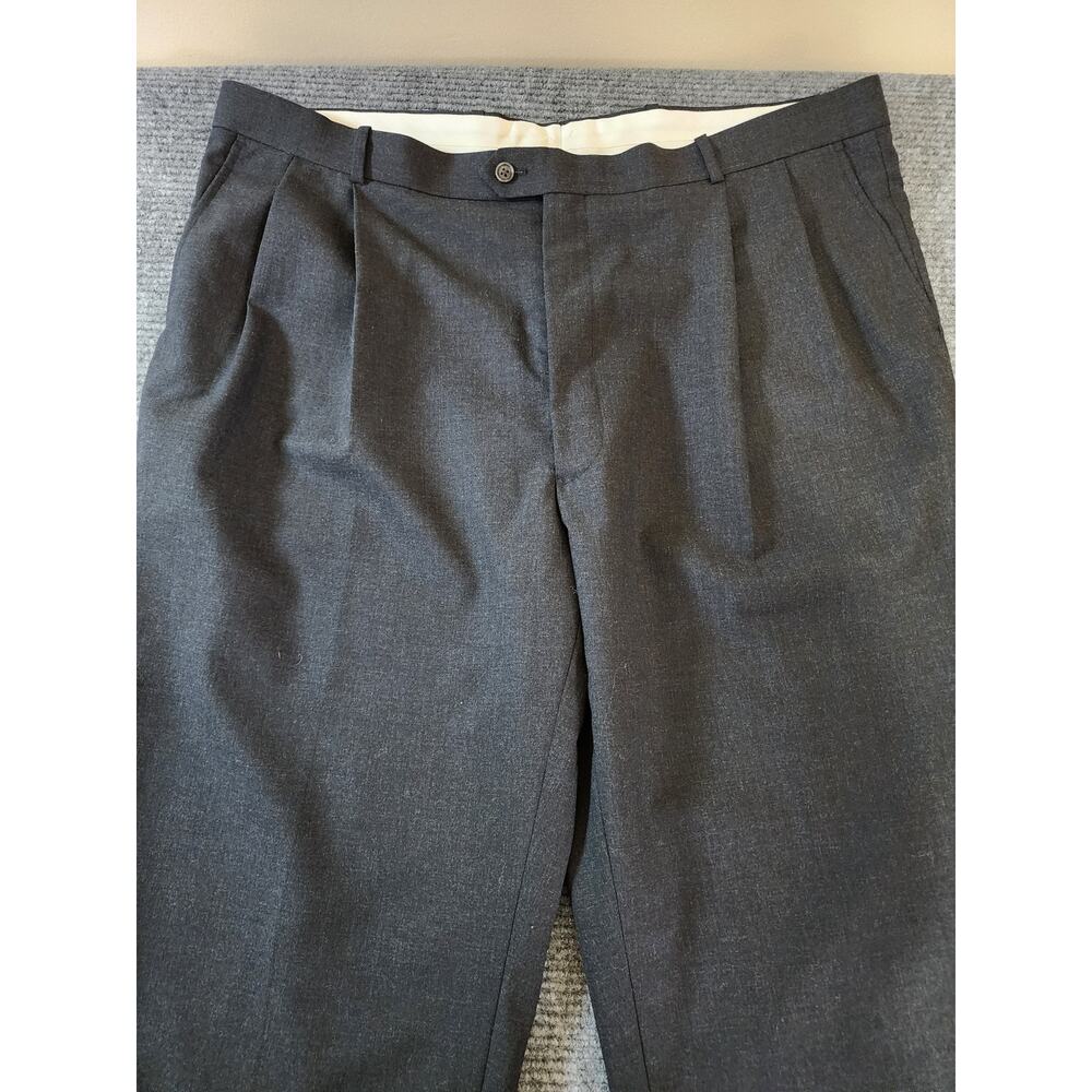 Versini Mens Sz 40x30(tag) 100% Pure New Wool Pleated Cuffed Dress Pants Career